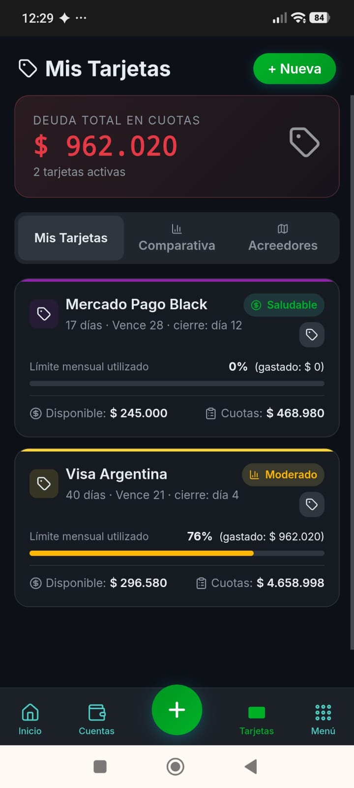 Tarjetas y Cuotas - ORD Capital